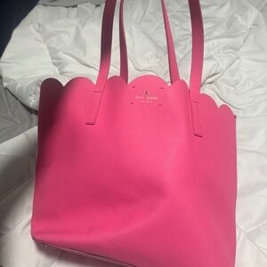 Scalloped Kate Spade Coral Pink Tote